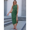 image:imageANRABESS Womens Sleeveless TShirt Midi Tank DressDeep Green