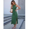 image:imageANRABESS Womens Sleeveless TShirt Midi Tank DressDeep Green