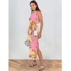 image:imageANRABESS Womens Sleeveless TShirt Midi Tank DressPink Yellow Floral