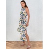 image:imageANRABESS Womens Sleeveless TShirt Midi Tank DressPrint Blue Floral