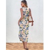 image:imageANRABESS Womens Sleeveless TShirt Midi Tank DressPrint Blue Floral