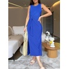image:imageANRABESS Womens Sleeveless TShirt Midi Tank DressRoyal Blue