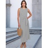 image:imageANRABESS Womens Sleeveless TShirt Midi Tank DressStriped Grey