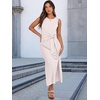 image:imageANRABESS Womens Sleeveless TShirt Midi Tank DressStriped Pink