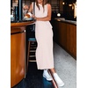 image:imageANRABESS Womens Sleeveless TShirt Midi Tank DressStriped Pink