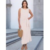 image:imageANRABESS Womens Sleeveless TShirt Midi Tank DressStriped Pink
