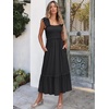 image:imageANRABESS Womens Smocked Maxi Dress Summer Sleeveless Flowy Boho SundressBlack