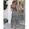 image:imageANRABESS Womens Smocked Maxi Dress Summer Sleeveless Flowy Boho SundressBlack Floral