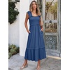 image:imageANRABESS Womens Smocked Maxi Dress Summer Sleeveless Flowy Boho SundressBlue
