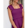 image:imageANRABESS Womens Smocked Maxi Dress Summer Sleeveless Flowy Boho SundressDark Purple