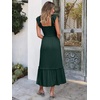 image:imageANRABESS Womens Smocked Maxi Dress Summer Sleeveless Flowy Boho SundressDeep Green
