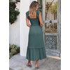 image:imageANRABESS Womens Smocked Maxi Dress Summer Sleeveless Flowy Boho SundressGreen