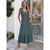 image:imageANRABESS Womens Smocked Maxi Dress Summer Sleeveless Flowy Boho SundressGreen