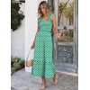 image:imageANRABESS Womens Smocked Maxi Dress Summer Sleeveless Flowy Boho SundressGreen Floral