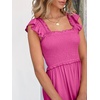 image:imageANRABESS Womens Smocked Maxi Dress Summer Sleeveless Flowy Boho SundressHot Pink