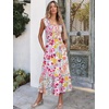 image:imageANRABESS Womens Smocked Maxi Dress Summer Sleeveless Flowy Boho SundressMulticolour Floral