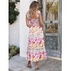image:imageANRABESS Womens Smocked Maxi Dress Summer Sleeveless Flowy Boho SundressMulticolour Floral