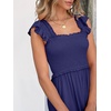 image:imageANRABESS Womens Smocked Maxi Dress Summer Sleeveless Flowy Boho SundressNavy Blue
