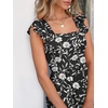image:imageANRABESS Womens Smocked Maxi Dress Summer Sleeveless Flowy Boho SundressPrint Black Floral