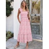 image:imageANRABESS Womens Smocked Maxi Dress Summer Sleeveless Flowy Boho SundressPrint Floral Pink