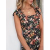 image:imageANRABESS Womens Smocked Maxi Dress Summer Sleeveless Flowy Boho SundressPrint Orange Floral