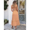 image:imageANRABESS Womens Smocked Maxi Dress Summer Sleeveless Flowy Boho SundressPrint Yellow Purple