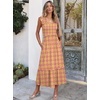 image:imageANRABESS Womens Smocked Maxi Dress Summer Sleeveless Flowy Boho SundressPrint Yellow Purple