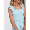 image:imageANRABESS Womens Smocked Maxi Dress Summer Sleeveless Flowy Boho SundressSky Blue