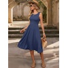 image:imageANRABESS Womens Smocked Summer Sleeveless Midi DressesNavy Blue