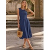 image:imageANRABESS Womens Smocked Summer Sleeveless Midi DressesNavy Blue