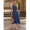 image:imageANRABESS Womens Smocked Summer Sleeveless Midi DressesNavy Blue