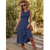 image:imageANRABESS Womens Smocked Summer Sleeveless Midi DressesNavy Blue