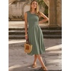 image:imageANRABESS Womens Smocked Summer Sleeveless Midi DressesOlive