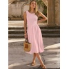 image:imageANRABESS Womens Smocked Summer Sleeveless Midi DressesPink Round Dot