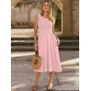 image:imageANRABESS Womens Smocked Summer Sleeveless Midi DressesPink Round Dot