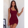image:imageANRABESS Womens Summer Bodycon Mini DressDeep Red