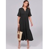 image:imageANRABESS Womens Summer Casual Maxi Dresses Ruffle Short Sleeve DressBlack