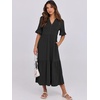 image:imageANRABESS Womens Summer Casual Maxi Dresses Ruffle Short Sleeve DressBlack