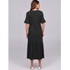 image:imageANRABESS Womens Summer Casual Maxi Dresses Ruffle Short Sleeve DressBlack