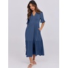 image:imageANRABESS Womens Summer Casual Maxi Dresses Ruffle Short Sleeve DressBlue