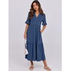 image:imageANRABESS Womens Summer Casual Maxi Dresses Ruffle Short Sleeve DressBlue