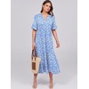 image:imageANRABESS Womens Summer Casual Maxi Dresses Ruffle Short Sleeve DressBlue Floral
