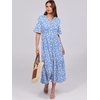 image:imageANRABESS Womens Summer Casual Maxi Dresses Ruffle Short Sleeve DressBlue Floral