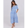 image:imageANRABESS Womens Summer Casual Maxi Dresses Ruffle Short Sleeve DressBlue Floral