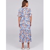 image:imageANRABESS Womens Summer Casual Maxi Dresses Ruffle Short Sleeve DressBlue Orange Floral