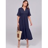image:imageANRABESS Womens Summer Casual Maxi Dresses Ruffle Short Sleeve DressDark Blue