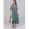 image:imageANRABESS Womens Summer Casual Maxi Dresses Ruffle Short Sleeve DressGreen