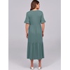 image:imageANRABESS Womens Summer Casual Maxi Dresses Ruffle Short Sleeve DressGreen