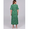 image:imageANRABESS Womens Summer Casual Maxi Dresses Ruffle Short Sleeve DressGreen Floral