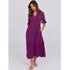 image:imageANRABESS Womens Summer Casual Maxi Dresses Ruffle Short Sleeve DressPurple